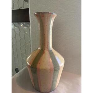 Creative Co-Op hand painted glazed pastels Vase 10.75” tall